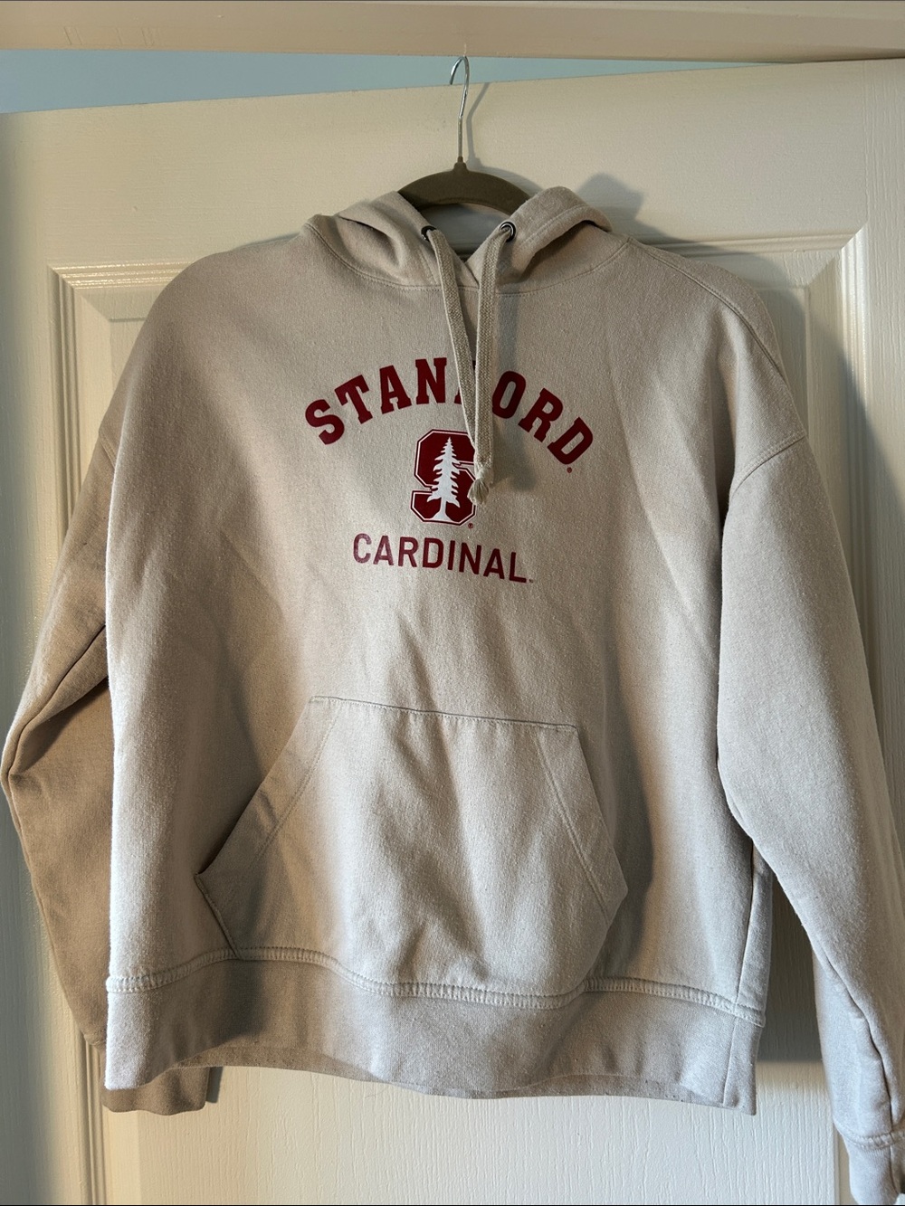 Vintage Stanford Cardinal Beige Hoodie Sweatshirt